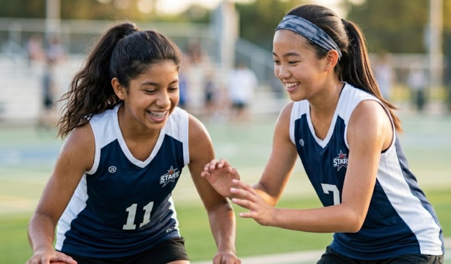 Smiling teen with braces